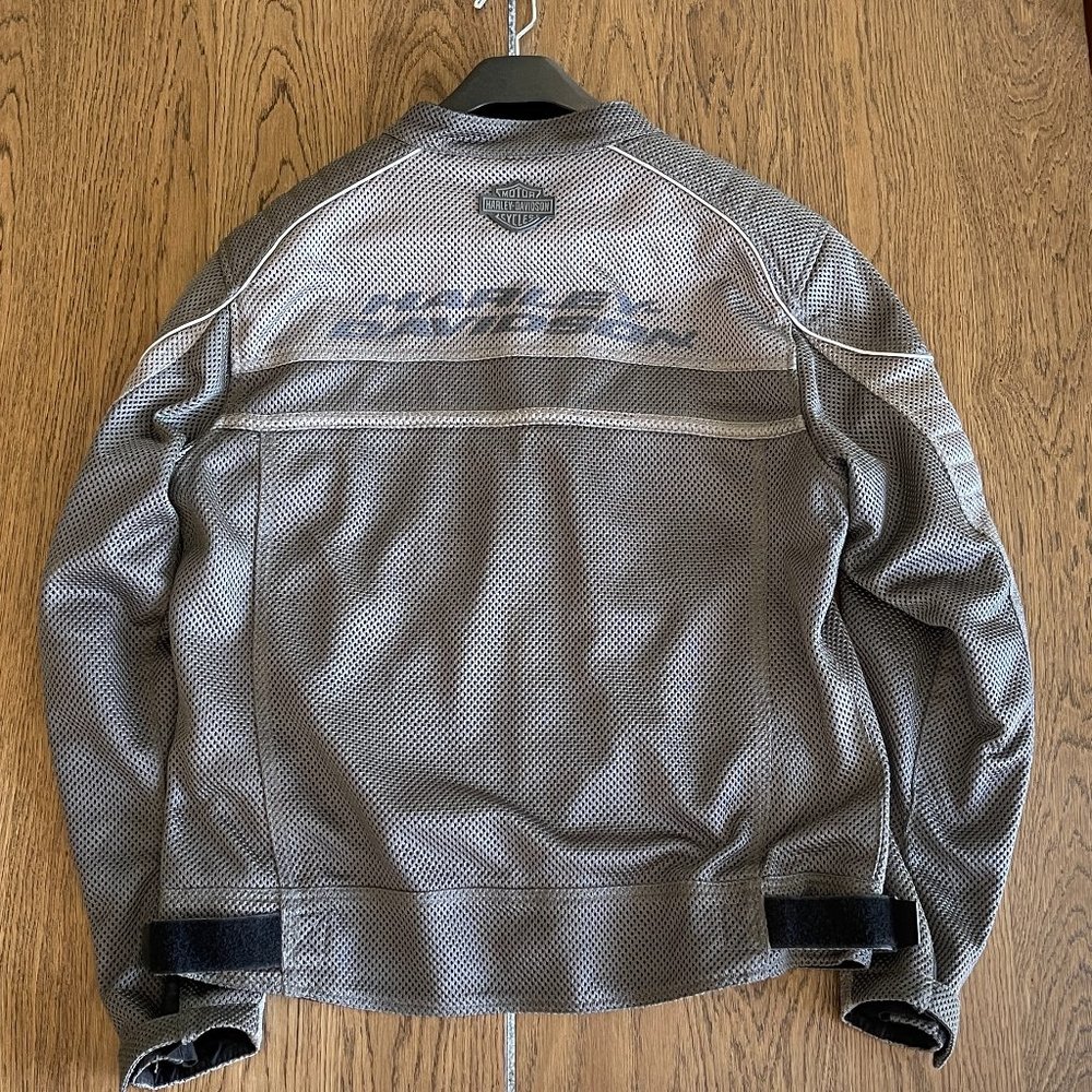 Harley-Davidson® Men's Affinity Colorblocked Mesh Riding Jacket, Gray